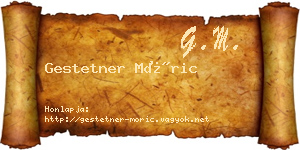 Gestetner Móric névjegykártya
